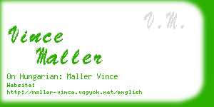 vince maller business card